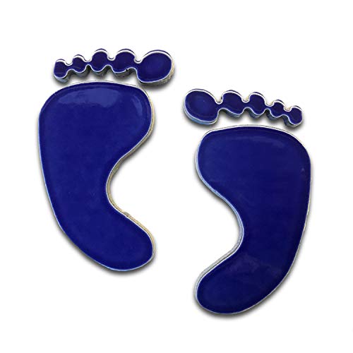 Meridian Tile Products Porcelain Swimming Pool Mosaic Foot Prints Cobalt Blue 6"
