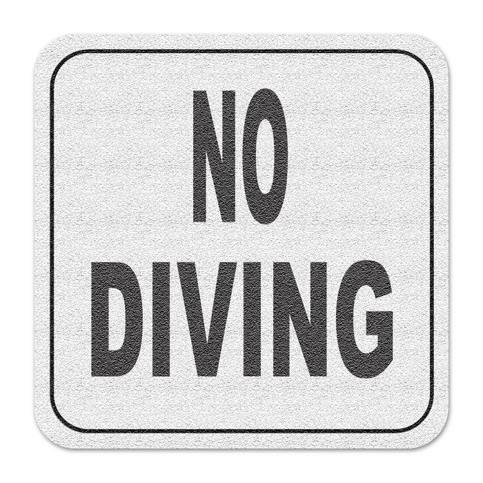 Aquatic Custom Tile Vinyl 3M Adhesive Swimming Pool Deck Depth Marker No Diving Text only, Non-Slip