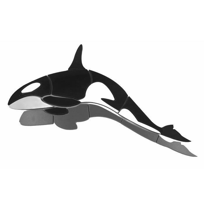 Aquatic Custom Tile Orca Whale 20 inch Porcelain Swimming Pool Mosaic with Shadows (20 inch With Shadow)