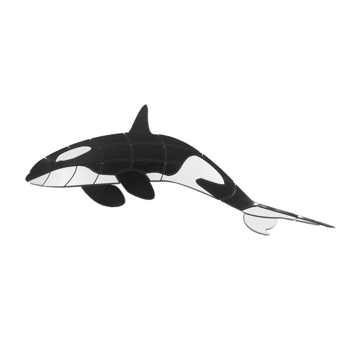 Aquatic Custom Tile Orca Whale 28 inch Porcelain Swimming Pool Mosaic without Shadows (28 inch Without Shadow)