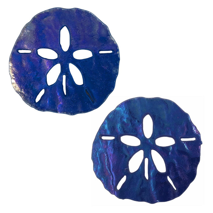 Aquatic Custom Tile Porcelain Swimming Pool Step Marker Mosaic 4" Sand Dollar (2 Pack) Cobalt Blue