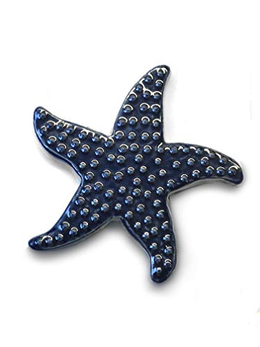 Meridian Tile Products Porcelain Swimming Pool Mosaic Textured Starfish 5" Royal Blue (Set of 2)