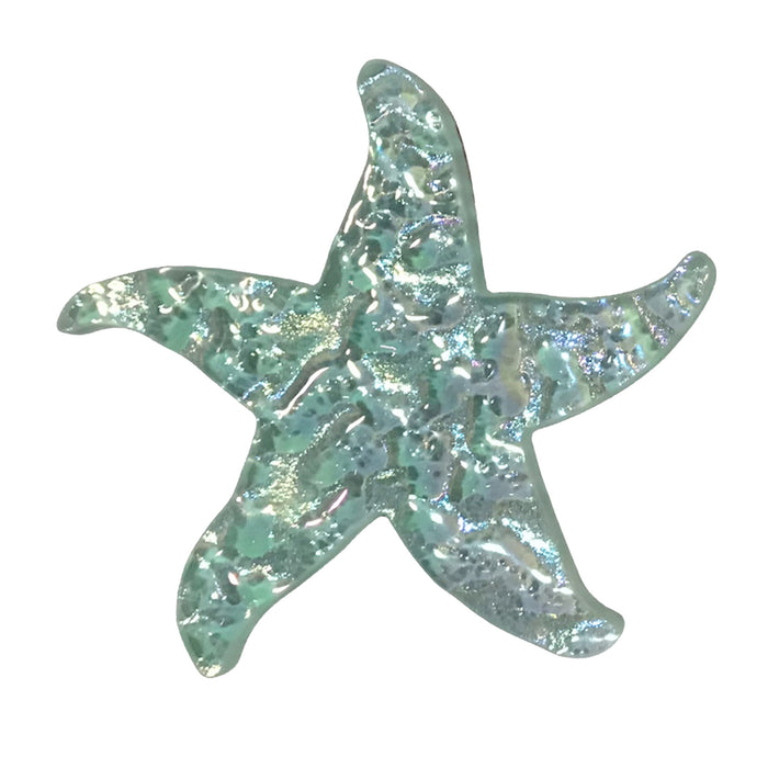 Aquatic Custom Tile Glass Swimming Pool Step Marker  Starfish 5"Mosaic  Deep Blue (Set of 2)