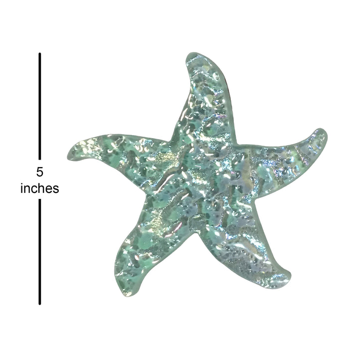 Aquatic Custom Tile Glass Swimming Pool Step Marker  Starfish 5"Mosaic  Deep Blue (Set of 2)