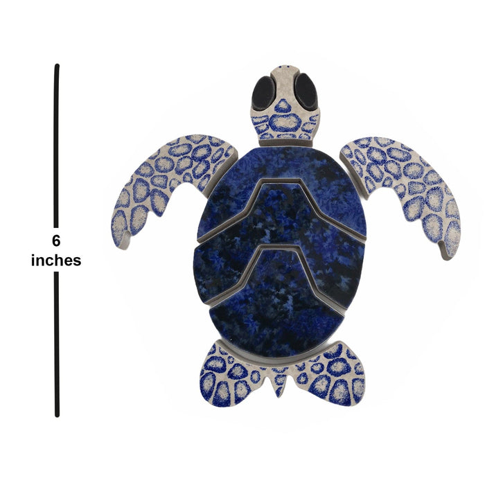 Aquatic Custom Tile 6" Blue Sea Turtle Porcelain Swimming Pool Mosaic