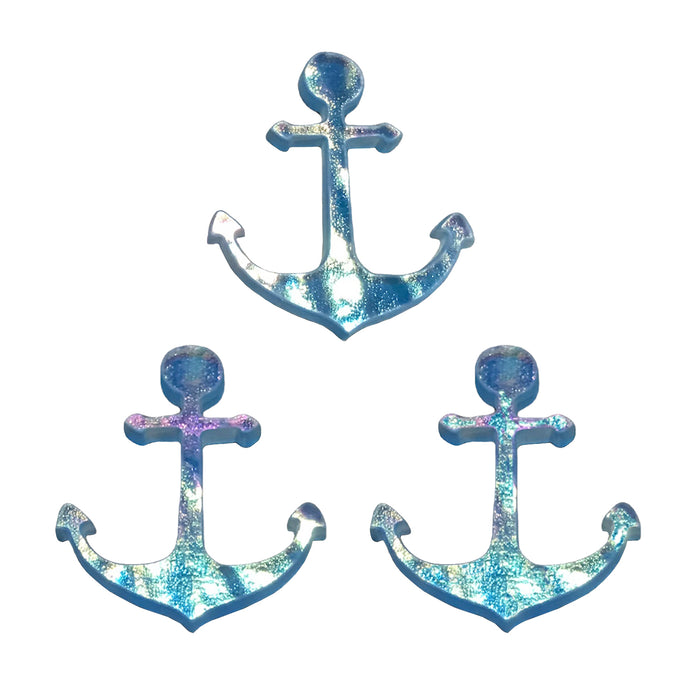 Aquatic Custom Tile Swimming Pool Step Marker Glass Anchors Mosaic - Aquamarine (3 Pack)