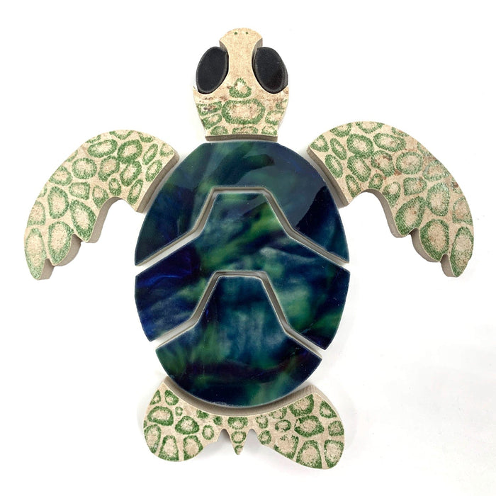 Aquatic Custom Tile 6" Green Sea Turtle Porcelain Swimming Pool Mosaic