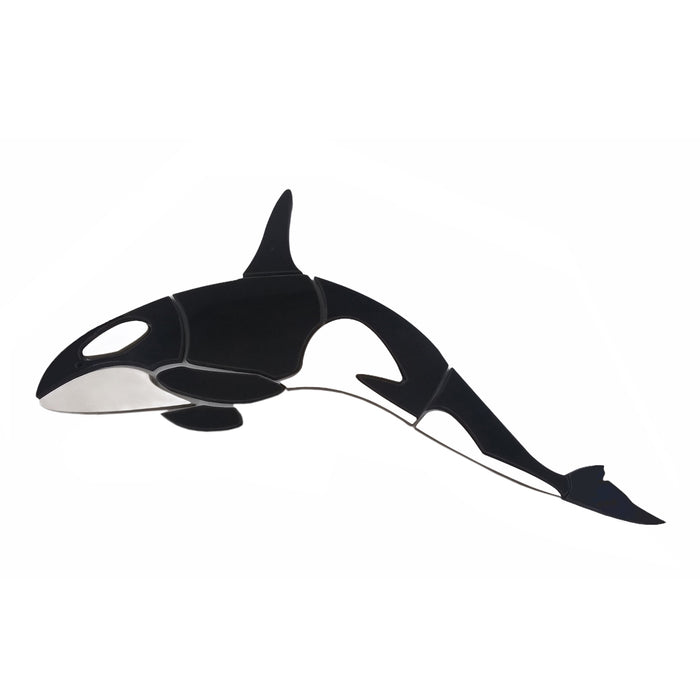 Aquatic Custom Tile Orca Whale 20 inch Porcelain Swimming Pool Mosaic without Shadows (20 inch Without Shadow)
