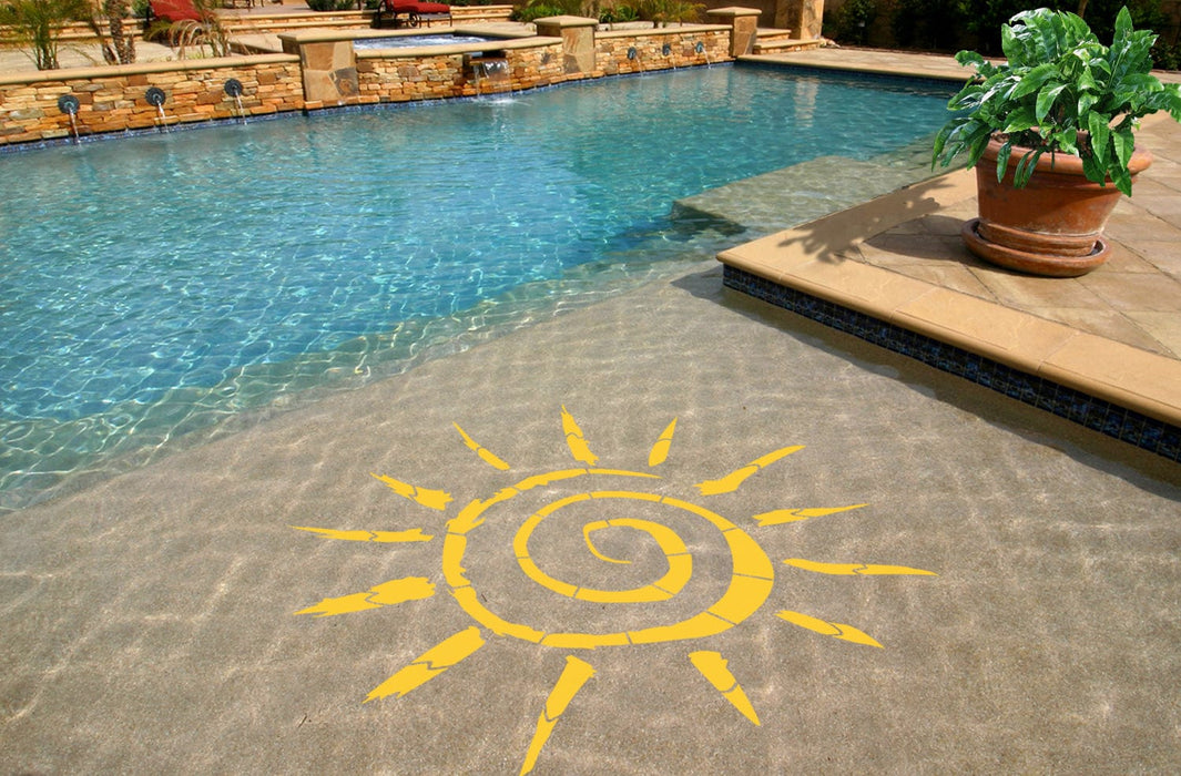 Aquatic Custom Tile Swirled Sun Porcelain Swimming Pool Mosaic 12x12 inches